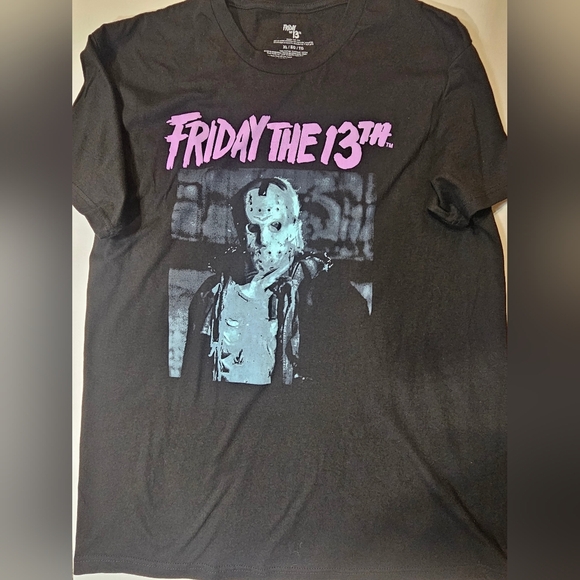 Friday The 13th T-shirt Mens XL Black Purple 80s‎ Inspired Spooky Halloween Fall - Picture 1 of 6